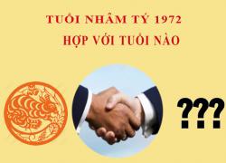 Sinh năm 1972 Nhâm Tý hợp với tuổi nào?